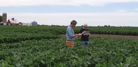 Jason Wargent and BioLumic CEO Steve Sibulkin at a BioLumic field trial.