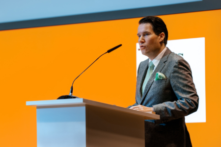 Dr. Felix Büchting, Spokesperson of the KWS Executive Board, at this year's Shareholders’ Meeting.