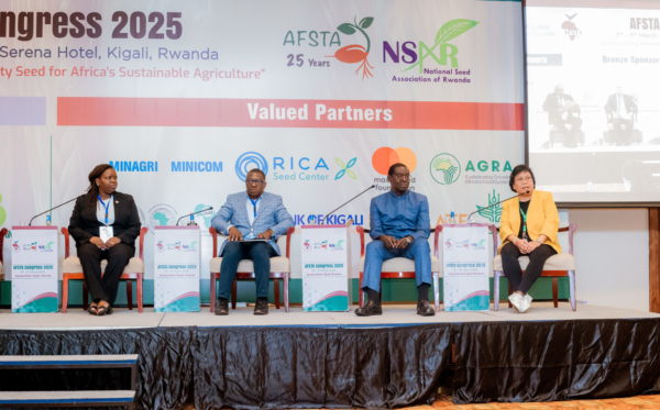 Iowa State's Lulu Rodriguez, right, attended the 2025 African Seed Congress held March 3-5 in Kigali, Rwanda.