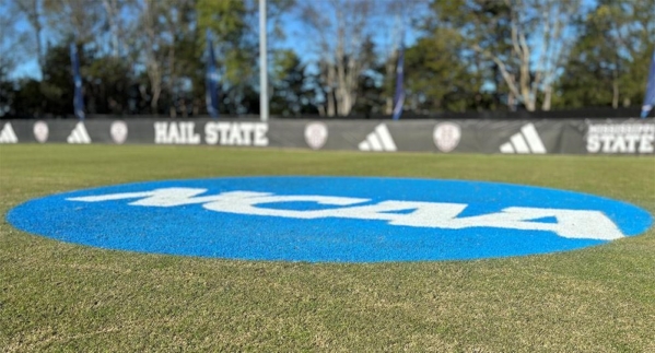 MSU's soccer field prepared for the NCAA Women's Soccer Tournament Nov. 16. (Photo by Mary Kathryn Kight)