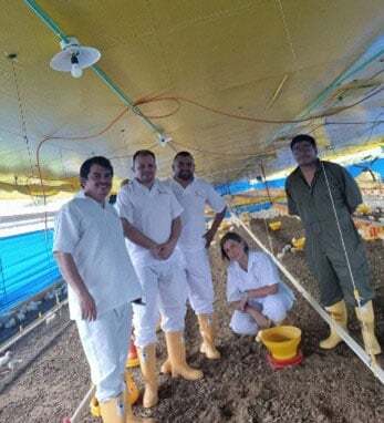 Members of the poultry team at Santipollo in Columbia, which manages more than 325,000 birds. Image courtesy of Cargill.