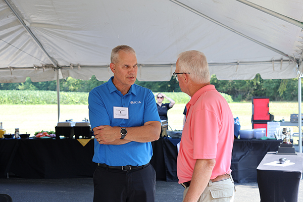 ICIA CEO Craig Nelson (left) at the association’s 125-year celebration. Image courtesy of ICIA.