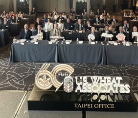 More than 100 U.S. wheat farmers and Taiwanese millers and bakers celebrated the 60th anniversary of USW Taipei Office. Photo credit: USW.