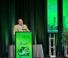 Chuck Woodside receives the High Octane Award. Photo credit: Renewable Fuels Association.