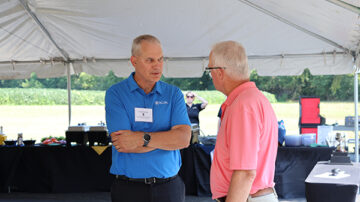 ICIA CEO Craig Nelson (left) at the association’s 125-year celebration. Image courtesy of ICIA.