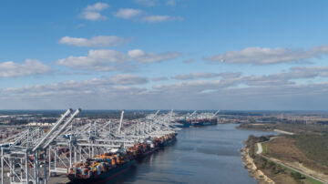 The Port of Savannah offers six direct weekly ocean carrier services to India, with a total of 10 services linking Savannah to the broader Indian subcontinent. Image courtesy of Georgia Ports.