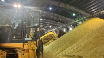 Traditional DDGS storage at an ethanol plant. Increasing E15 blending will result in greater quantities of DDGS production. 
What are SAF coproducts going to be?