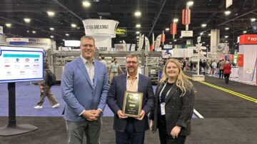 Jason Gregory, senior vice president of innovative solutions, KENT Specialty; Kale Causemaker, senior director of innovative solutions, KENT Nutrition; and Rachel Cole, poultry and swine specialist, KENT Nutrition. Image courtesy of KENT Nutrition.