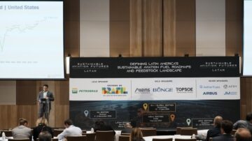 U.S. Grains & BioProducts Council (USGBC) Senior Manager of Global Ethanol Export Development Ankit Chandra spoke at Sustainable Aviation Futures Latin America last week to showcase ethanol’s role in sustainable aviation fuel (SAF) development. Photo credit: USGBC.