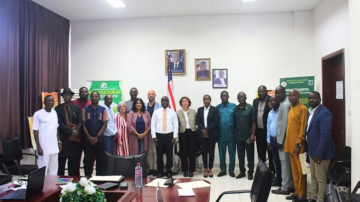 Representatives from implementing institutions posed alongside the project donor partner – the EU Delegation to Liberia Photo courtesy of George A. Harris, AfricaRice.