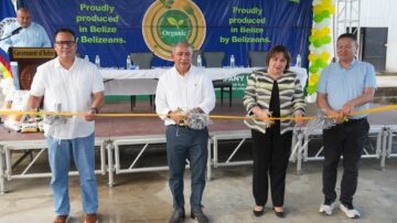 Official ribbon cutting ceremony. Image courtesy of the Government of Belize Press Office on Facebook.