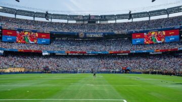 Argentina and Spain compete in the 2026 FIFA World Cup final at MetLife Stadium, where the playing surface featured OSU-developed Tahoma 31 bermudagrass. Photo credit: Photo by Bryan Berlin/Wikimedia Commons, licensed under CC BY-SA 4.0