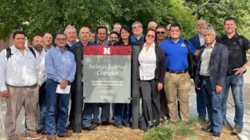 The U.S. Grains & BioProducts Council (USGBC) recently led a team of Mexican feed nutritionists to Nebraska to enhance their understanding of U.S. corn co-products' benefits in feed diets. Photo credit: USGBC.