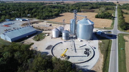 Behind the receiving system, storage and handling infrastructure was expanded to support increased intake speed.