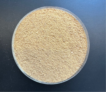 Figure 7.  Corn fermented protein product (greater than 60% crude protein) which is produced using the FluidQuip approach. Photo by K. A. Rosentrater.