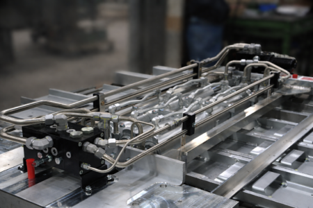 Close-up of the KEITH RX drive, engineered for higher efficiency, reduced maintenance and reliable WALKING FLOOR system operation.  Credit: KEITH Manufacturing Co.