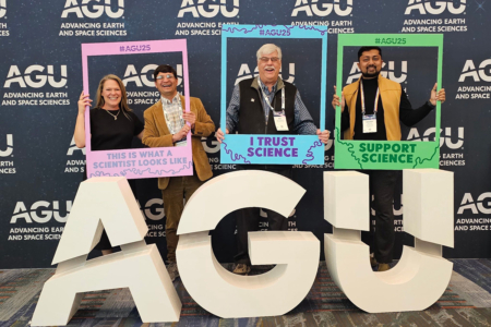 In January, Ray Flickner joined several K-State researchers at the American Geophysical Union's annual meeting in New Orleans. Photo credit: K-State.