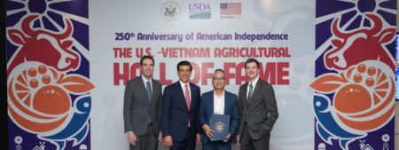 Tue Vuong, the CEO of Golden Wheat flour mill, was named as one of 11 finalists who were honored in the U.S.-Vietnam Agricultural Hall of Fame. Photo Credit: USDA.