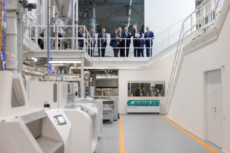 The delegation experienced Bühler’s Milling Academy firsthand. Image courtesy of Bühler.