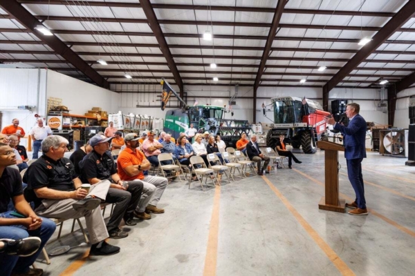 Oklahoma Foundation Seed Stocks, the non-profit organization that serves as a bridge between OSU plant breeders and certified seed growers, turned 75 years old this year. The facility distributes certified seeds for mungbeans, oats, peanuts, rye, barley, bermudagrass and wheat to producers. (Photo by Mitchell Alcala, OSU Agriculture)
