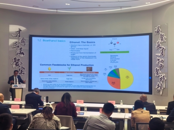 Last week, U.S. Grains & BioProducts Council (USGBC) staff from its office in Beijing, China attended events during Shanghai Climate Week to explore collaborative opportunities between U.S. ethanol exporters and Chinese end-users and consumers. Photo credit: USGBC.