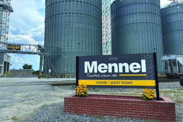 Mennel Milling’s West Point, VA grain terminal sits on the Pamunkey River that leads into the Chesapeake Bay. The facility is undergoing a multi-phase renovation. Photo courtesy of Mennel Milling.