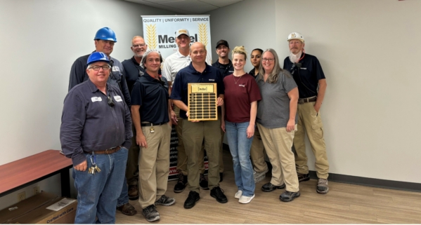 In September, members of the Mennel Milling & Bakery Mix - Martel leadership team accepted the FY25 Mennel Plant of the Year Award on behalf of the entire Martel team. Image courtesy of Mennel Milling Company.