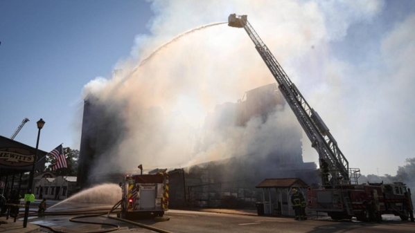 Firefighters from San Luis Obispo to Paso Robles were called to a two-alarm commercial fire at Templeton Feed and Grain. Fire broke out in the late evening of Independence Day. They were battling flames on the morning of July 5, 2025.
Source: David Middlecamp dmiddlecamp@thetribunenews.com