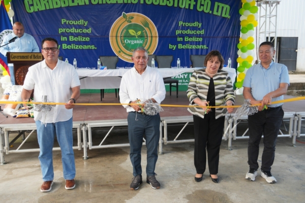 Official ribbon cutting ceremony. Image courtesy of the Government of Belize Press Office on Facebook.
