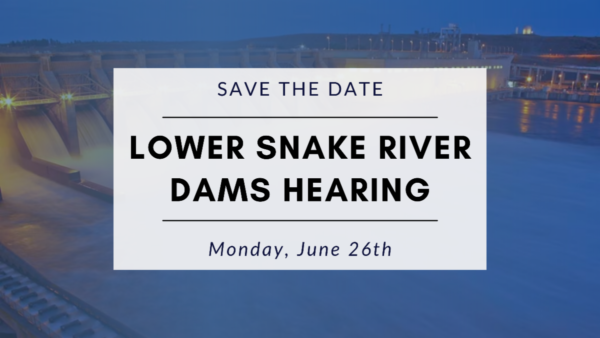 Field Hearing on Lower Snake River Dams Set For June 26 in Richland
