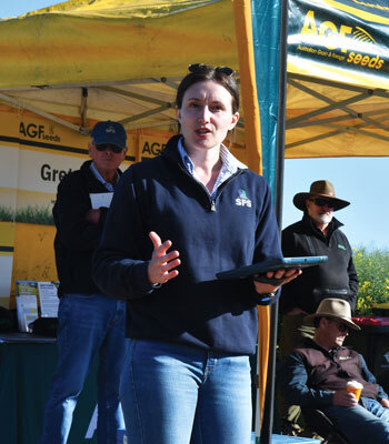 SFS General Manager Ashley Amourgis welcomed attendees to AgriFocus. Image courtesy of Melissa Marino.