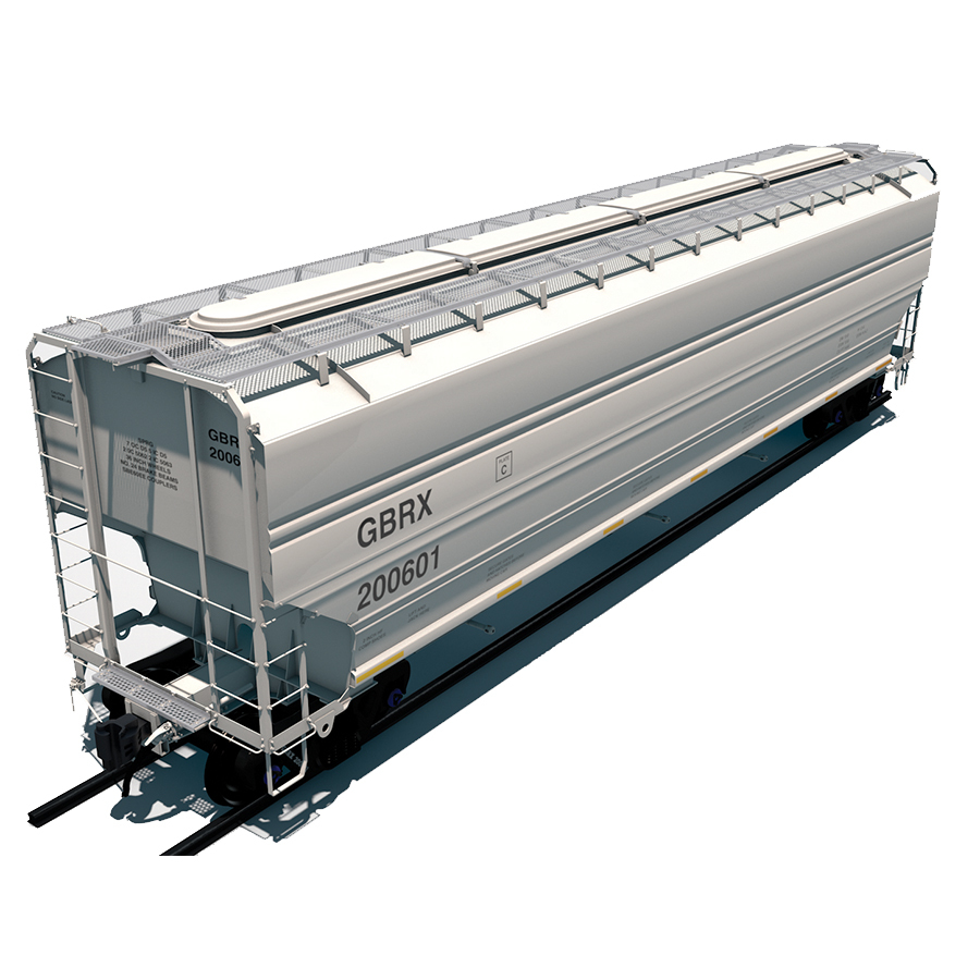 5, 446 CubicFoot Covered Hopper Car Largest Capacity Grain Railcar in