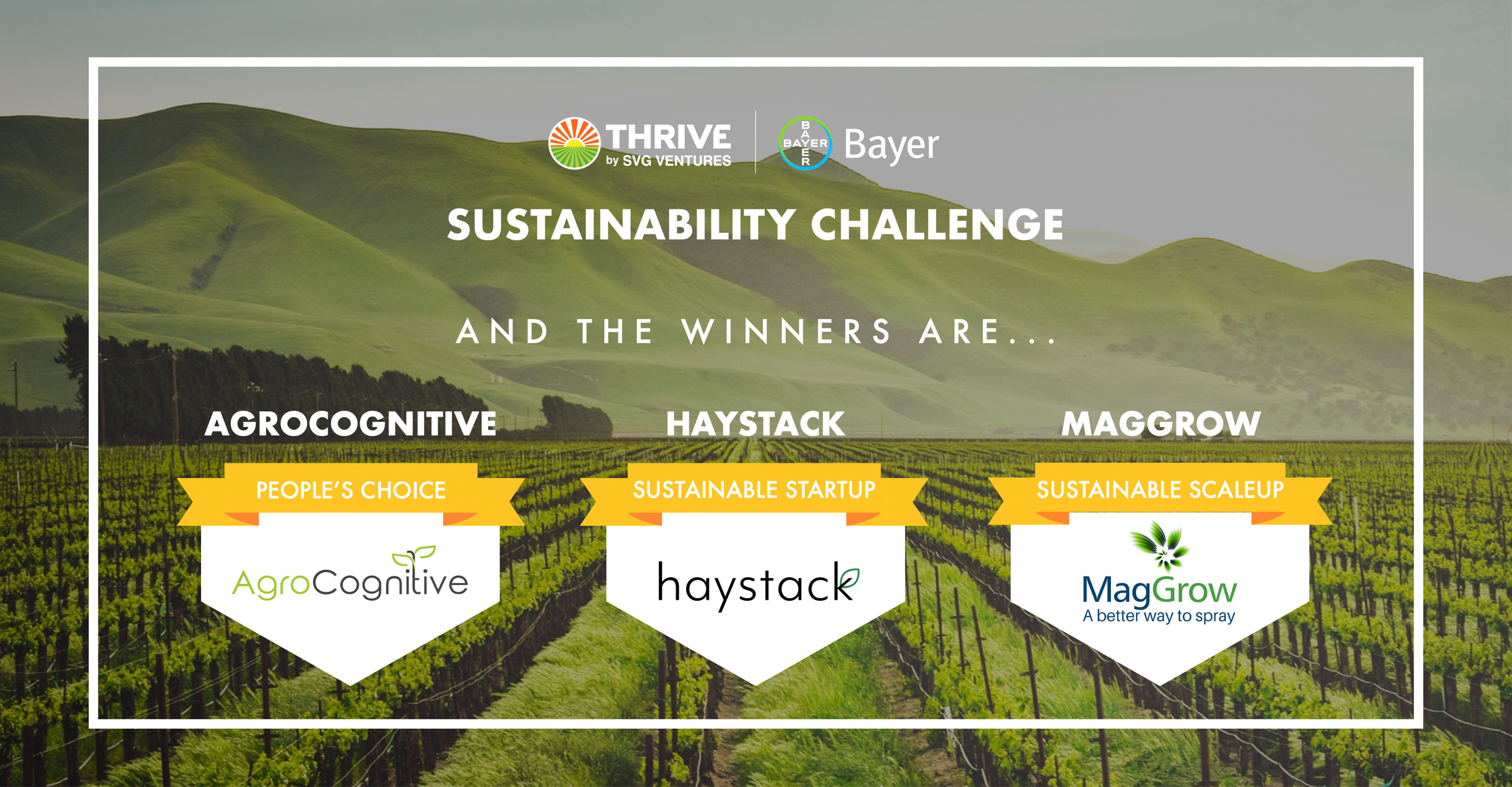 SVG Ventures THRIVE and Bayer Announce Their Sustainability…