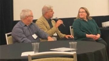 Eric Woofter, Star Seed; Keith Berns, Green Cover Seed; Keira Franz, Franz Consulting. (ASTA photo)