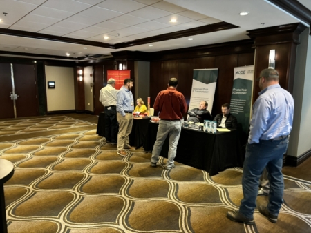 Exhibitors at the convention.