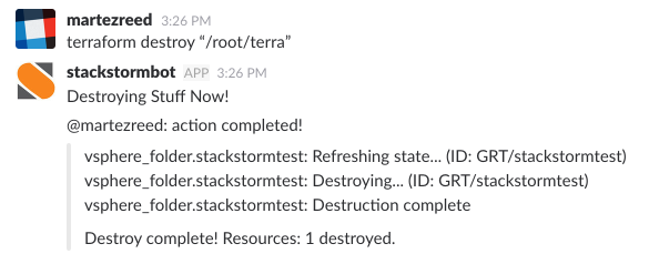 Terraform ChatOps with StackStorm
