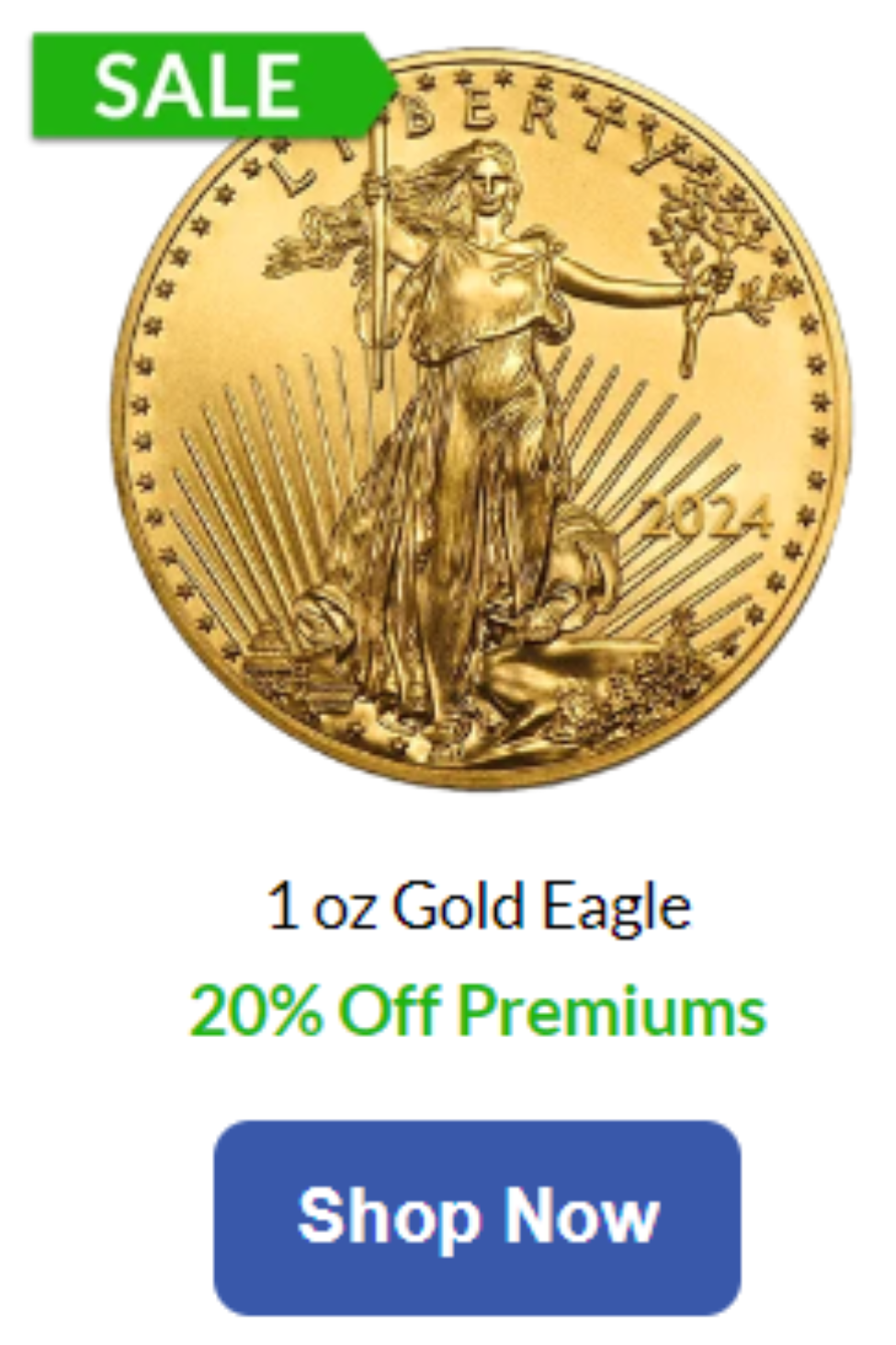 1 oz American Gold Eagle Coin (Common Date)