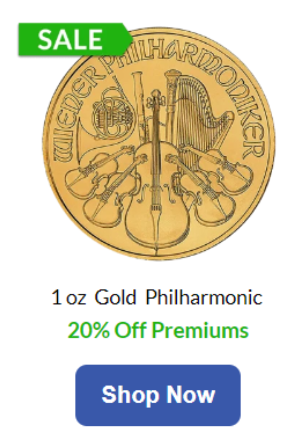 1 oz Austrian Philharmonic Gold Coin (Common Date)