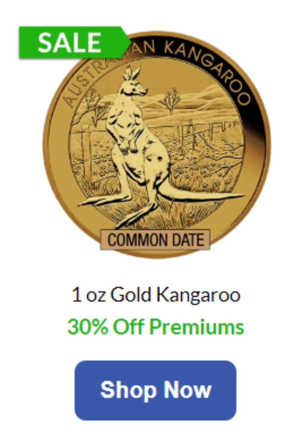 1 oz Australian Kangaroo Gold Coin (Common Date)