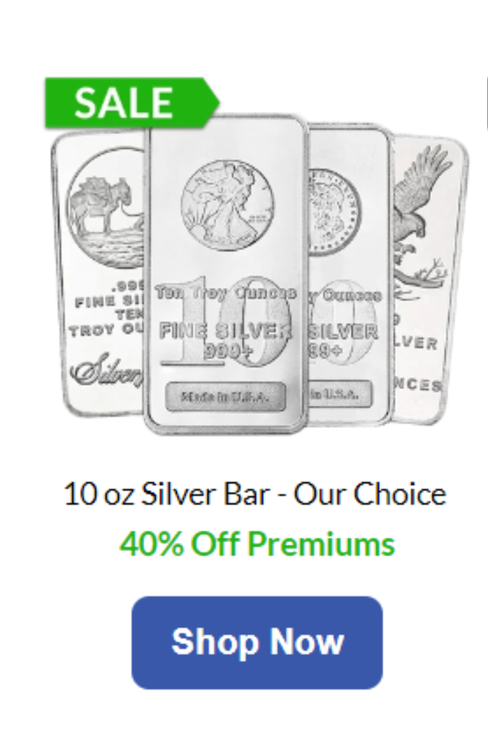 10 oz Silver Bar - Our Choice