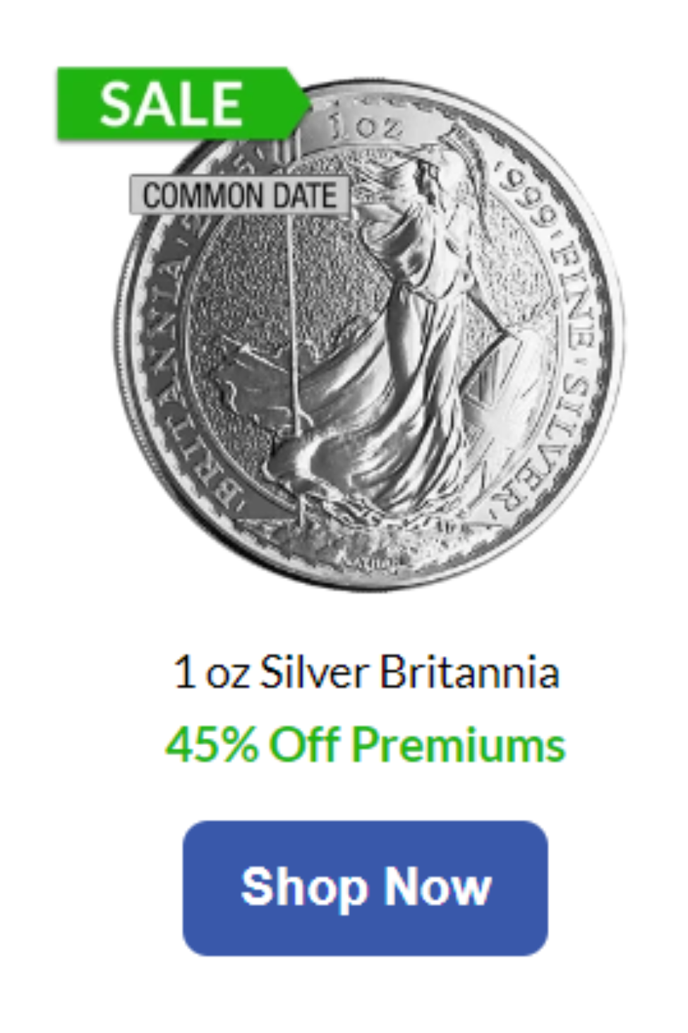 1 oz Silver Britannia Coin (Common Date)
