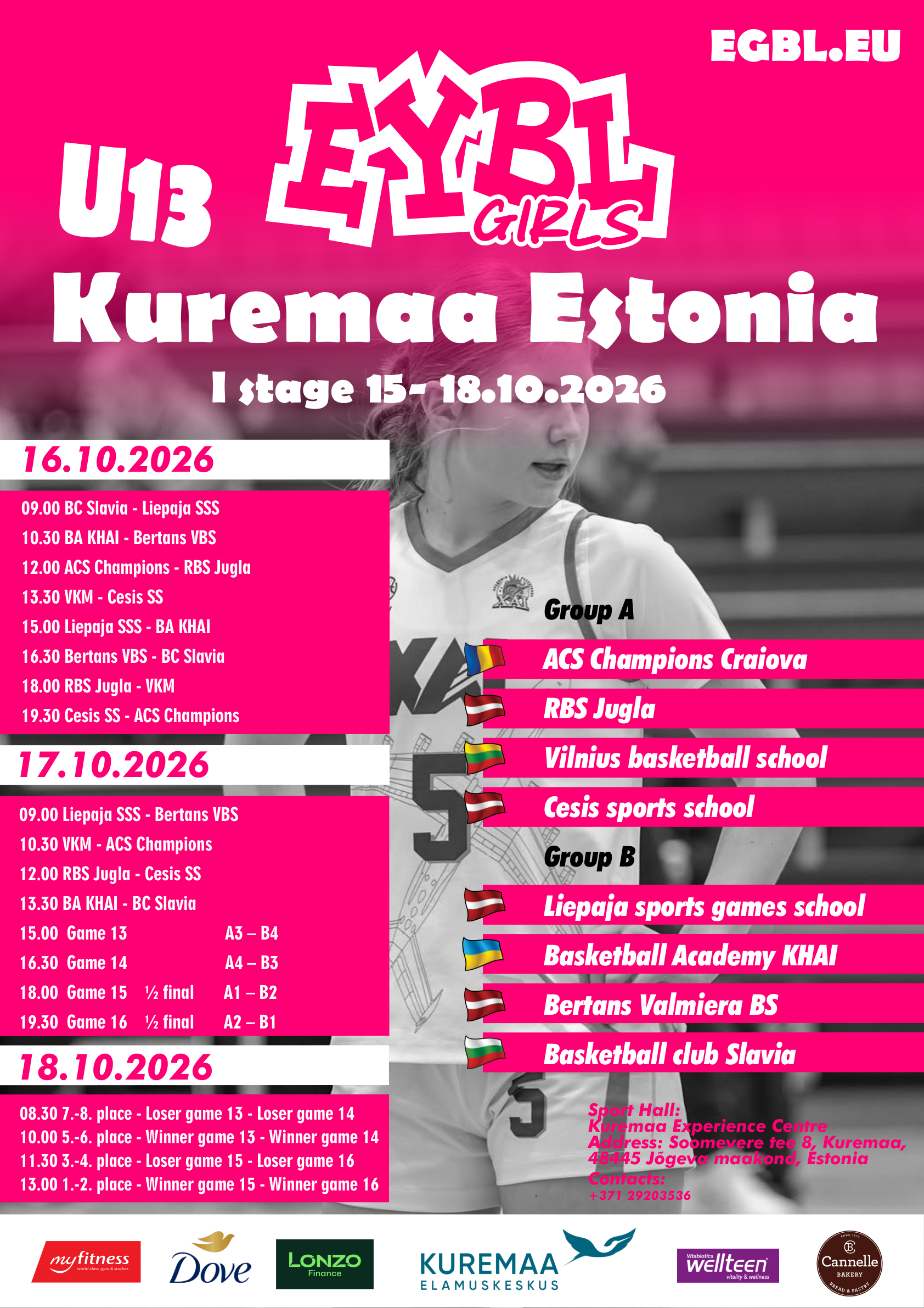 U13 Stage 1 Kuremaa schedule