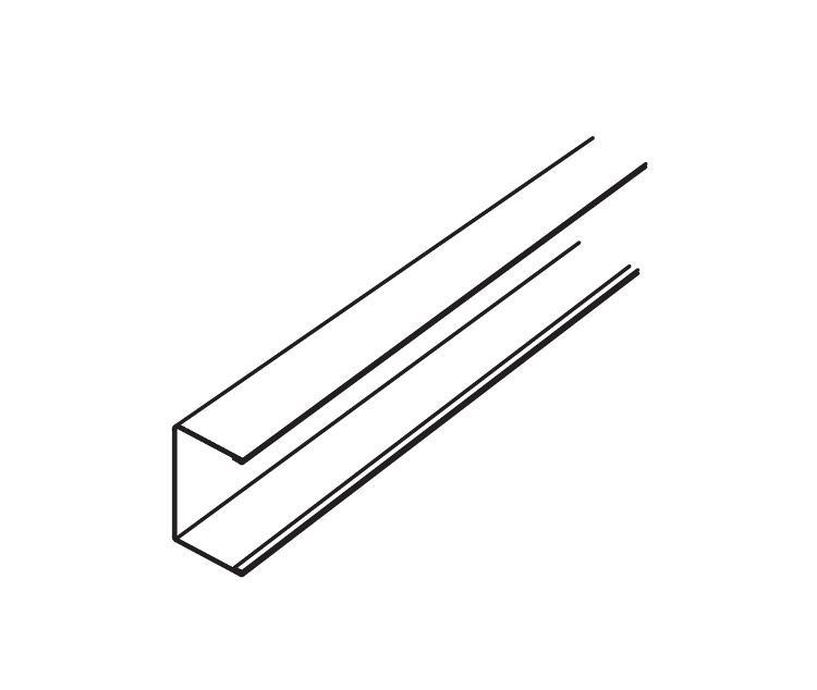 10 ft x 9/16 in Armstrong Suprafine XL Exposed Tee Channel Molding
