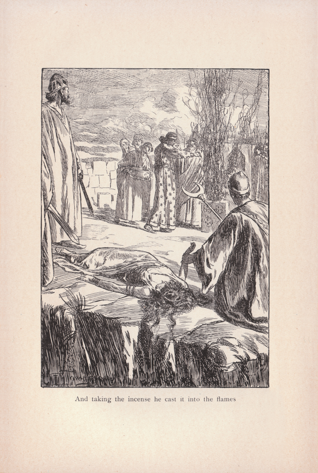 And taking the incense he cast it into the flames Andtaking193