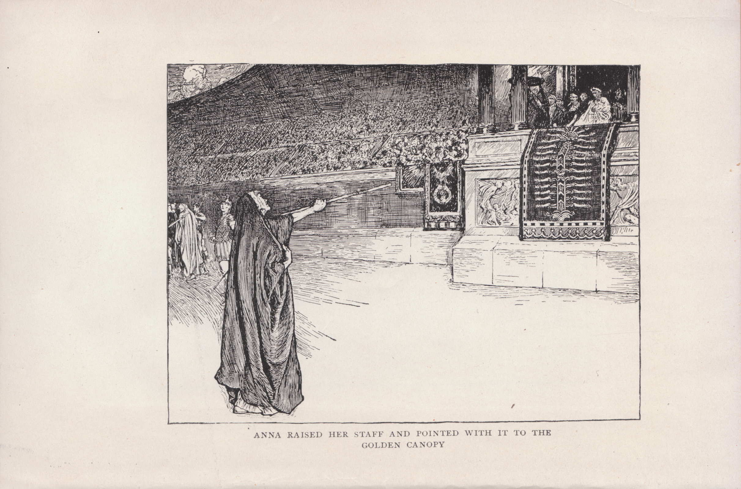Anna raised her staff and pointed with it to the golden canopy Annaraisedfrontispiece