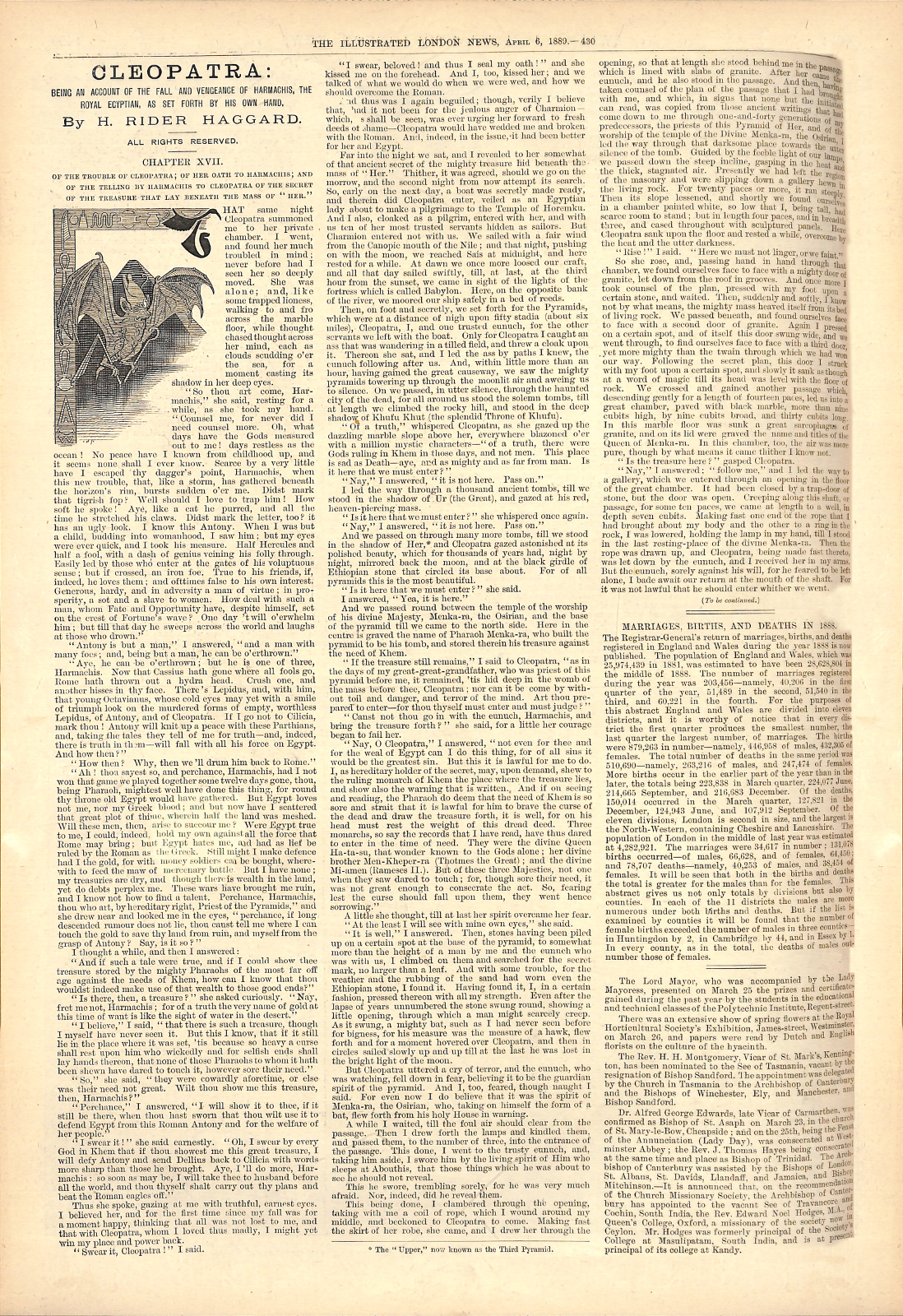 Illustrated London News, vol. XCIV no. 2607