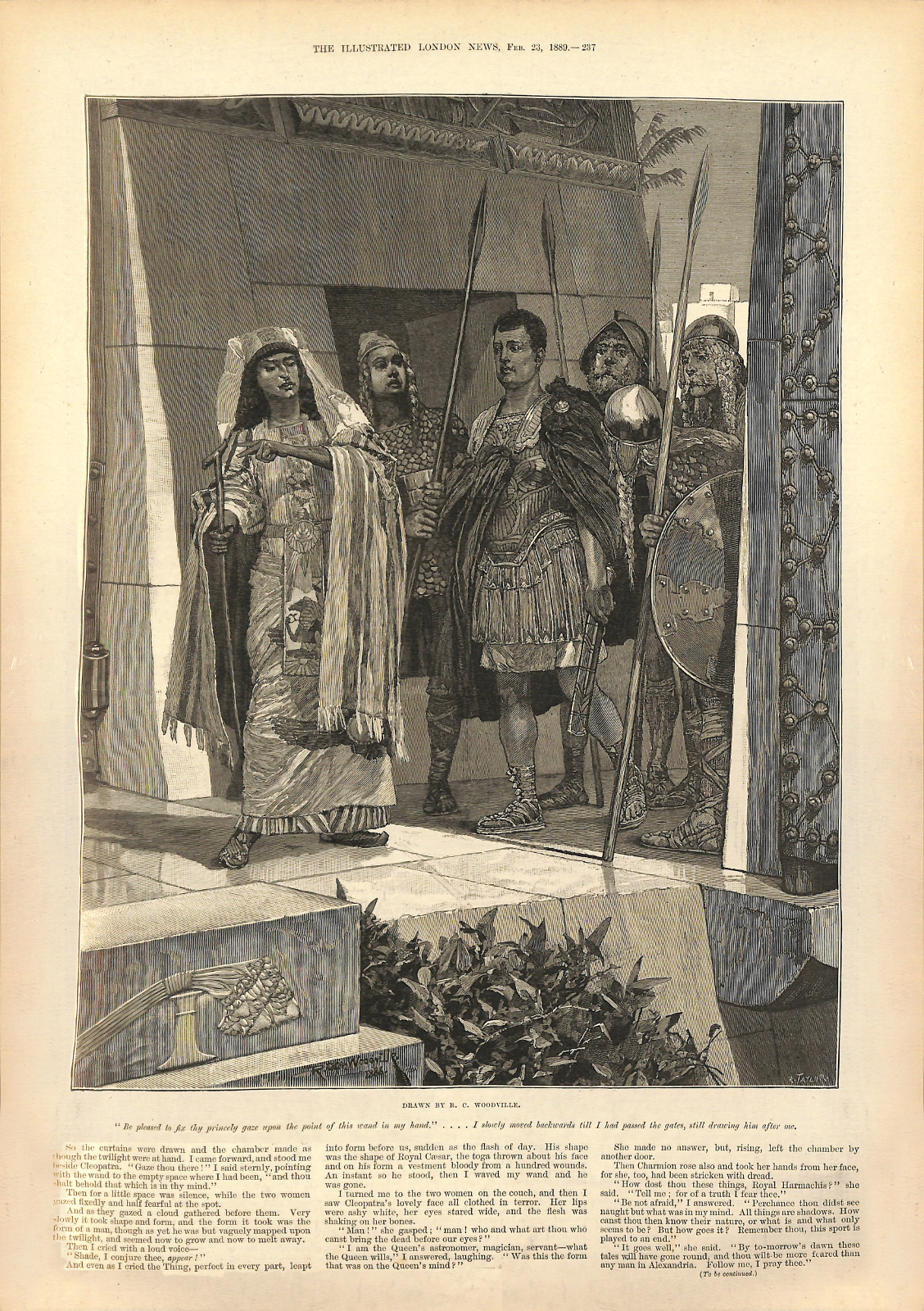 'Be pleased to fix thy princely gaze upon the point of this wand in my hand.' .... I slowly moved backwards till I had passed the gates, still drawing him after me