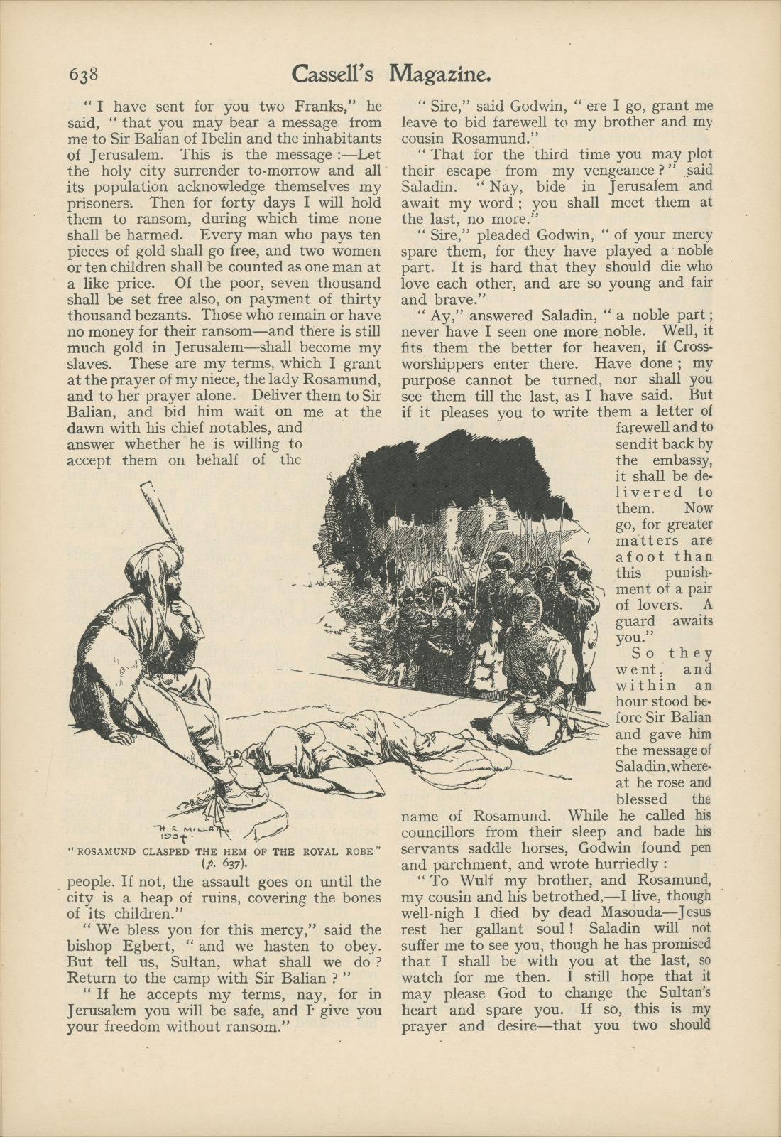 Rosamund clasped the hem of the royal robe