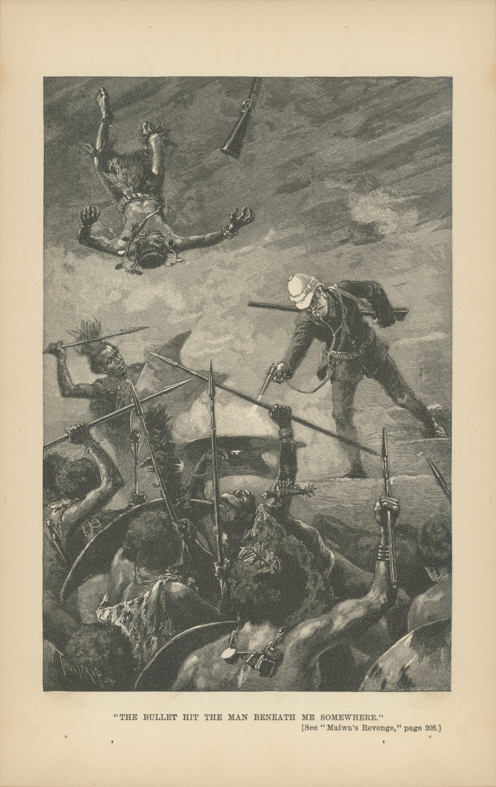 The bullet hit the man beneath me somewhere