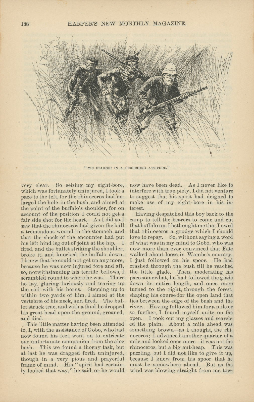 We started in a crouching attitude